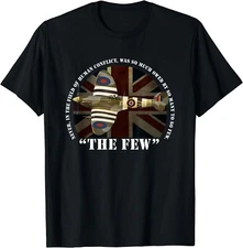 Min NEW LIMITED Spitfire Battle Of Britain Aircraft The Few War Plane T-Shirt