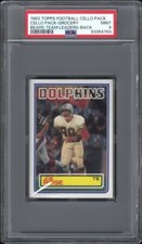 (POP 1) 1983 Topps Football Cello PSA 9 Pack w Walter Payton Bears Team Back