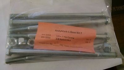 AndyMark FRC FIRST Robotics C-Base Kit 2 6 am-1054, 6 am-1055 3/8 7 hex screws
