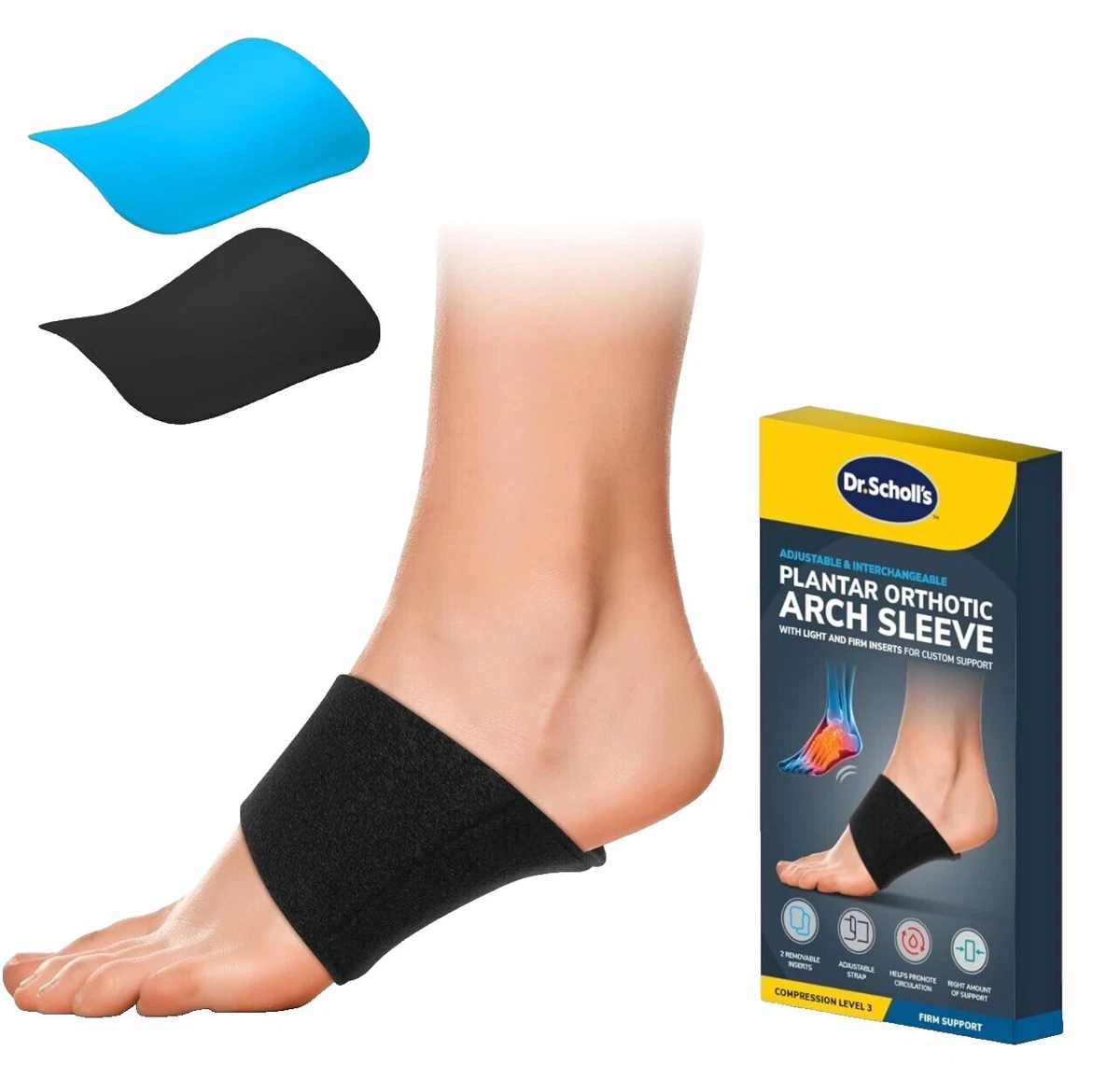 Dr. Scholl's® Hiel & boog orthesen voor de hele dag