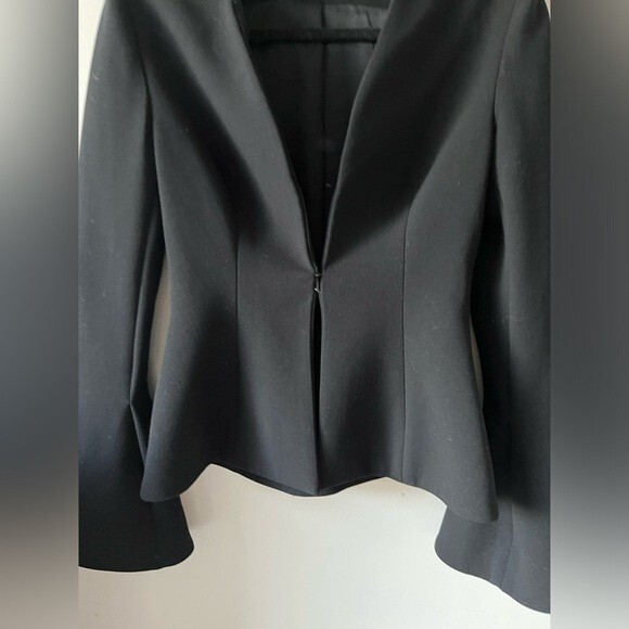 Jonathan Simkhai Black Wool Structured Blazer Pep… - image 4