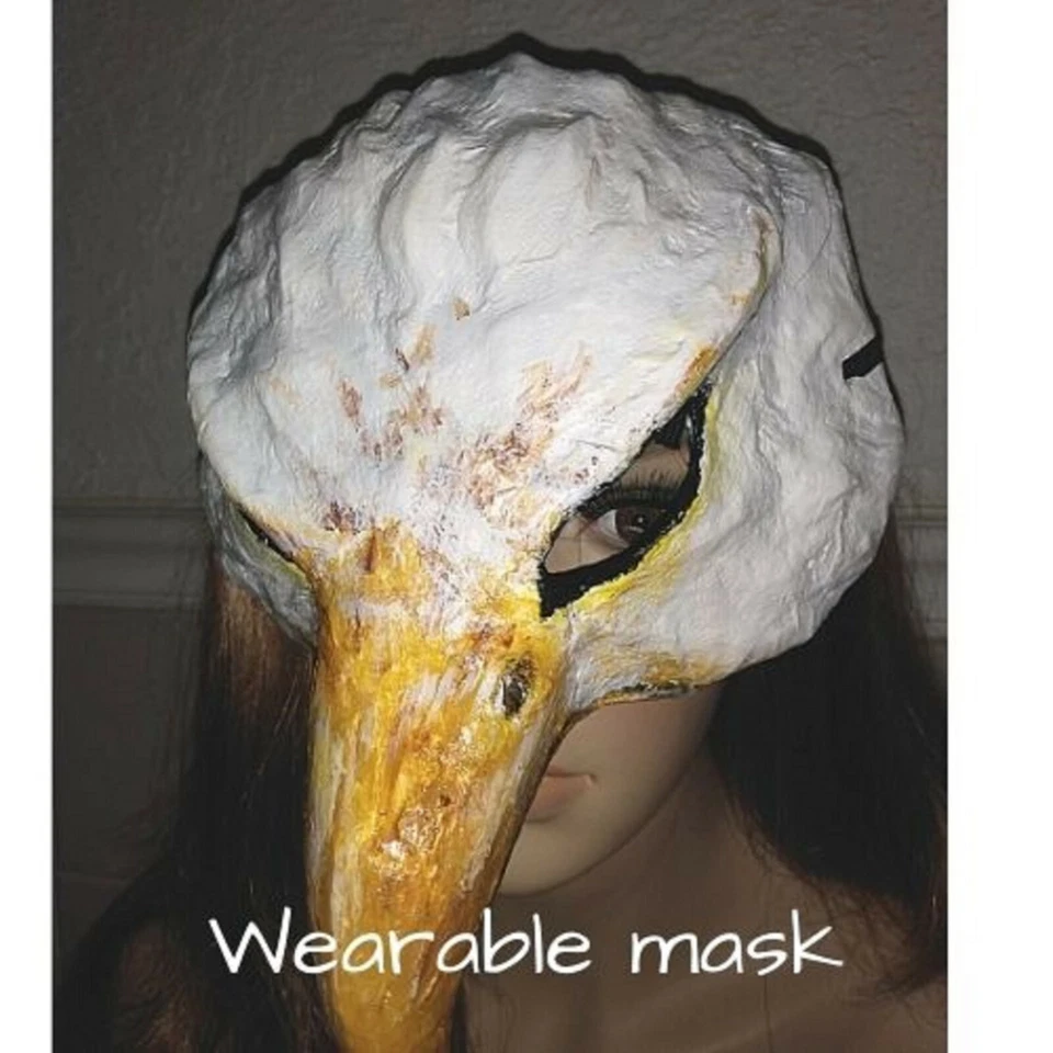 Bird mask, Bold Eagle Bird mask, Bird costume,Hawk Mask. ORIGINAL, Bird Costume - Image 4 of 4