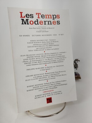 Les Temps Modernes 601, Octobre-Novembre 1998