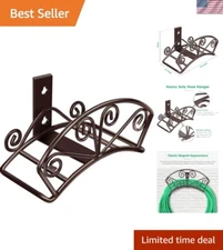 Weather Resistant Bronze Hose Holder - Heavy Duty & Space-Saving Design