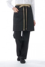 Edwards Style 9027 Half Bistro Color Blocked Black And Khaki Aprons NWT