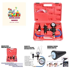 Cooling System Vacuum Purge Radiator Coolant Refill Tool Kit, Universal Autom...
