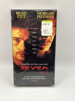 Seven Se7en New Sealed Rare VHS Tape (VHS, 1996) Brad Pitt Morgan