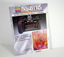 Advertising flier for NISHIKA 3D camera w/ REAL lenticular print - 1 LS