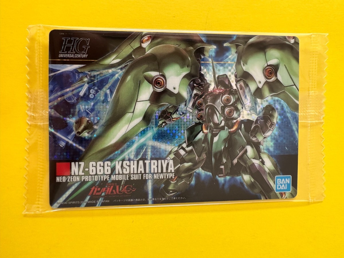NZ-666 KSHATRIYA Gundam Model Gunpla Package Wafer card Bandai JP