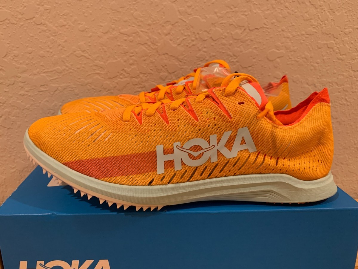 Hoka Cielo X LD Elite Distance Track Spikes Orange M 10 Wm 11 New 1123097-RYCM Hoka (All Gender) Cielo X LD RADIANT YELLOW / CAMELLIA main image 2