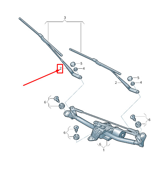 Bras d'essuie-glace avant droit pour Audi TT FV 8S29554081P9 8S2955408 1P9