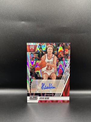 2022-23 Panini Chronicles STEVE KERR Score Premium Signatures Swirl Auto 15/25