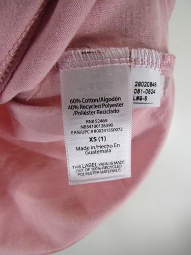 New No Bo Scoop Tee Size XS 1 Juniors Dusty Rose Short Sleeve Pull Over - Picture 4 of 5