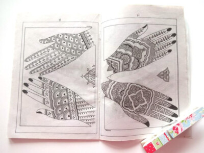 Vorlagen / Skizzen für traditionelle Henna Tattoos VINTAGE SEHR RAR (90er)