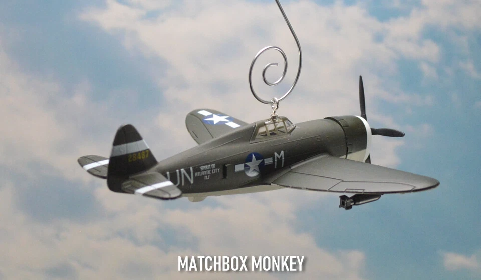 P-47D Thunderbolt WWII Fighter Plane Bud Mahurin Custom Christmas Ornament USAAF - Image 3 of 4