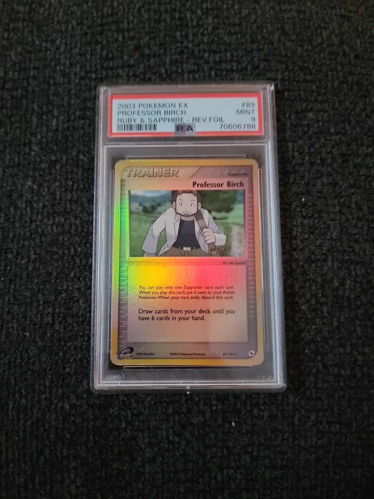 Pokémon EX Ruby & Sapphire Reverse Holo Professor Birch 89/109 PSA 9 ...