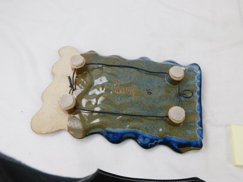 Matthew Patton Pottery Abstract wall hanging or table top 13"x 8.5" Signed - Picture 4 of 7
