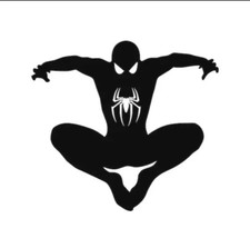 SPIDERMAN Spider Emblem Logo 5 inch Black Vinyl Decal Die Cut Sticker