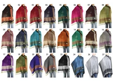 Falari Classic Reversible Large Pashmina Scarf Shawl Wrap Stole