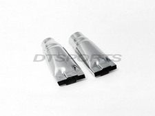 Pair Dt-24055a Stainless Tip Bow Tie 2.25 Inlet 4.50 X 1.70 Outlet 9 Long