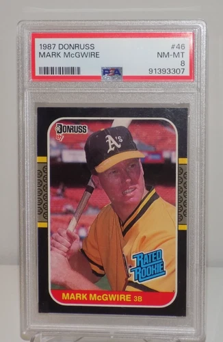 1987 Donruss Mark McGwire Rookie RC #46 PSA 8 NM-MT Oakland A's