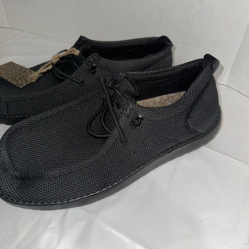 Itazero Mens Black Casual Lightweight Shoes Size 11W With Non-Slip Sole A21M110 - Picture 3 of 10