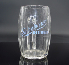 Alter Bierkrug aus Pressglas "Schlossbrauerei Jettenbach " 0,5 L um 1930
