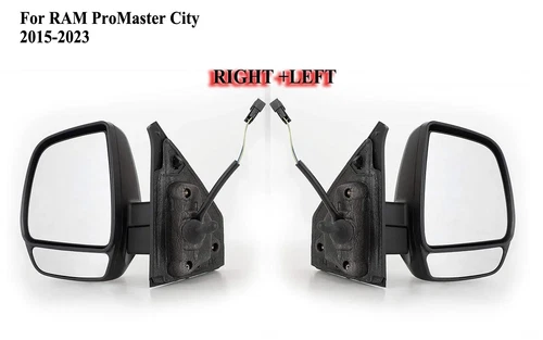 Pair Left+Right Side View Door Mirror Manual for RAM Promaster City 2015-2023