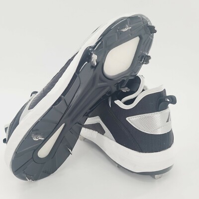 Adidas Icon 6 Ironskin Metal Baseball Cleats Black White  display picture 3
