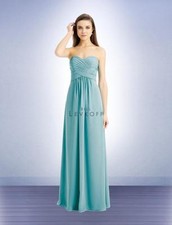 Bill Levkoff Bridesmaid Dress 741 Prom Wedding Chiffon Long Gown Strapless NEW