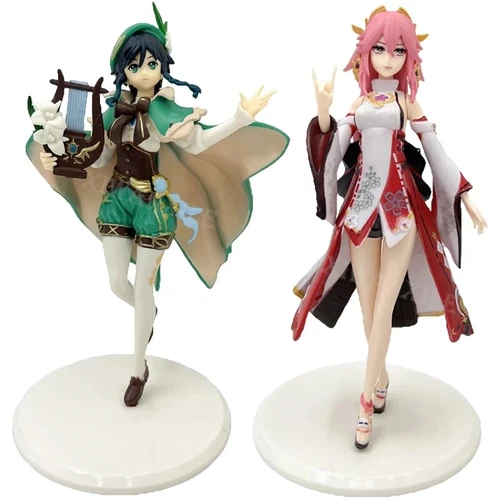 19cm Genshin Impact Venti Anime Yae Miko Action Figure Christmas Gift  2024