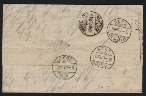 Francia 1873 - Carta de Francia a Berna (Langnau) - Imagen 2 de 2
