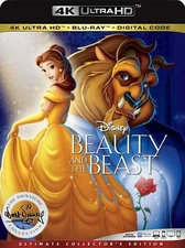 Beauty and the Beast 4K UHD, Blu-ray, Digital with Slipcover Brand New Free Ship