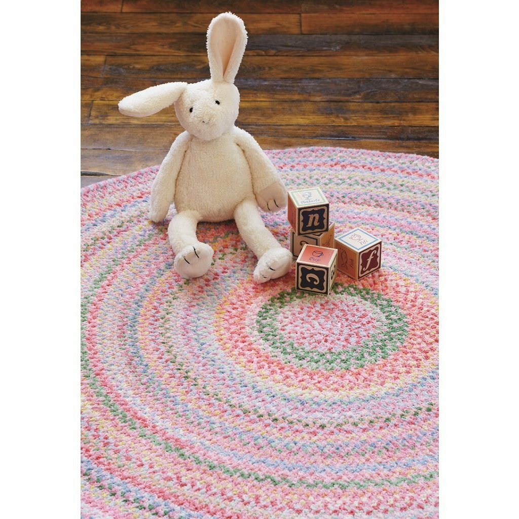 Capel Rugs Soft Cotton Chenille Country Braided Rug Babys Breath Tea