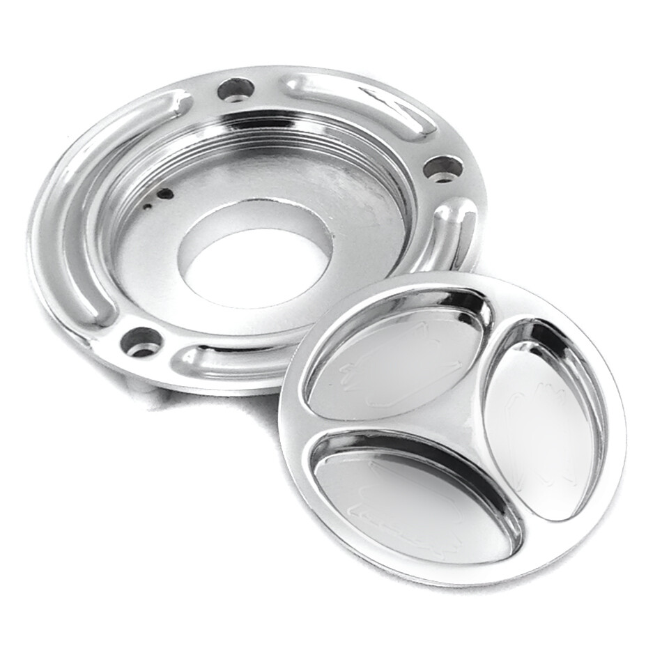 HTTMT Chrome Twist-Off Gas Cap For 2003-2008 Suzuki SV650 / SV650S – Keyless Fuel Tank Cap