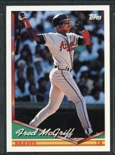 1994 Topps Baseball - #565 - Fred McGriff - Atlanta Braves