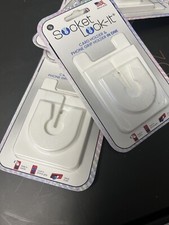 2 pk Socket Lock-It Phone Credit Card Holder white