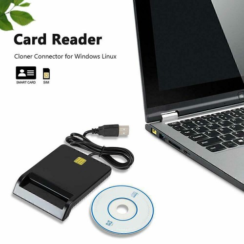 USB-2.0 Chipkartenleser SIM Kartenleser Personalausweis Lesegeraet ATM/IC Reader - Bild 11 von 12