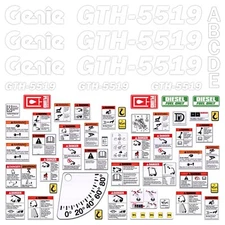 Decal Kit fits GENIE GTH 5519 Telescopic Forklift Complete Sticker 7yr Vinyl USA