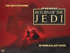 RETURN OF THE JEDI 1983 UK QUAD POSTER PRINT 30X40" FREE P&P STAR WARS