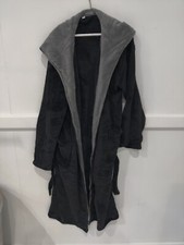 NWT Unbranded Women's Oversize Hooded Bathrobe Size M Black 80 CC145