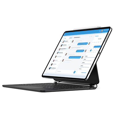 For iPad Pro M5/Air M3 11/13 in Stand Leather Magnetic Detachable Keyboard Case