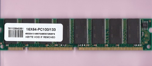 128MB KBYTE 16X64-PC100/133 PC-133 3.3V SDRAM DESKTOP RAM MEMORY STICK DUAL RANK