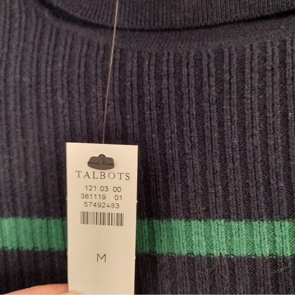 NWT Talbots Button Cuff Ribbed Turtleneck Sweater - image 2