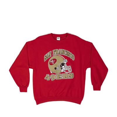 Vintage 1980's San Fransisco 49ers Crewneck Vtg 1980s 80s Faded NFL Football Red
