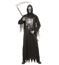 Herren Kostüm Sensenmann mit Kette + Maske  Halloween Dark Verkleidung