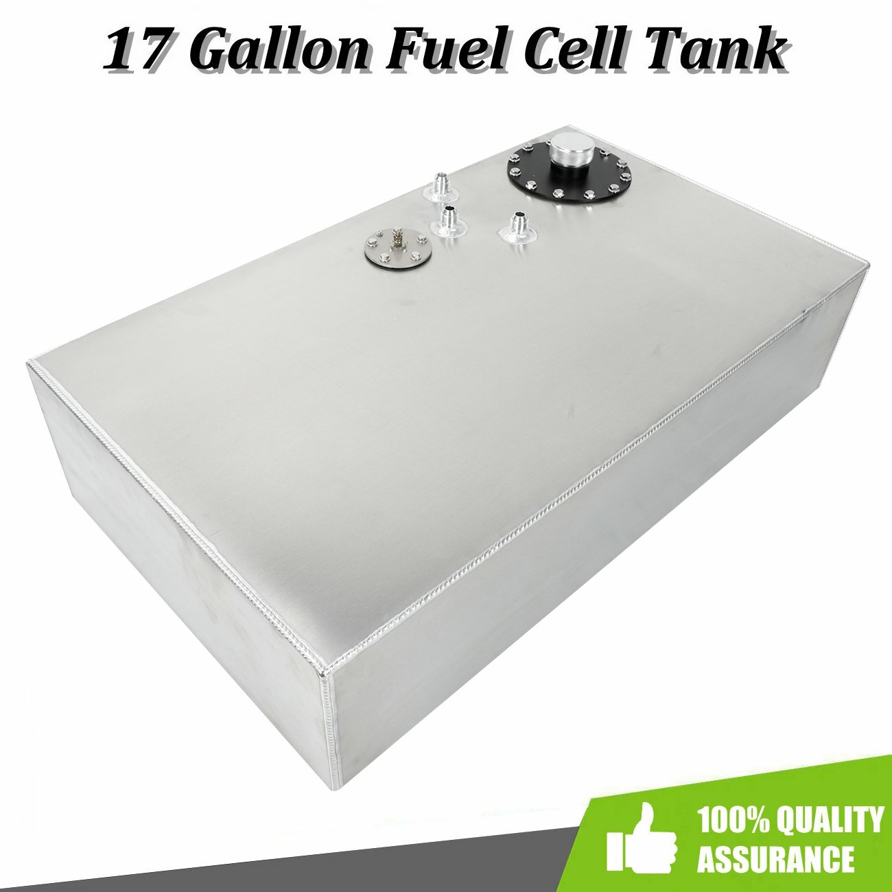 17 Gallon 64L Street Rod Fuel Cell Gas Tank w/ Cap & Level Sender