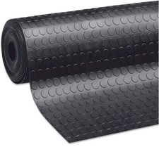 Tappeto Bullonato PVC 1x5 MT Nero - Antiscivolo Per Garage, Magazzino, Furgone - Made In Italy