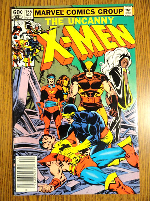 Uncanny X-Men #155 Claremont Zeitungskiosk Schlüssel FVF Wolverine 1st Brood
