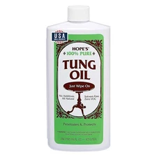 HOPE'S Pure Tung Oil, Waterproof Natural Wood Finish and Sealer, 16 Fl Oz